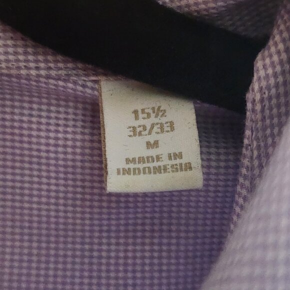 Michael Kors Shirt Mens Medium Purple Slim Fit Long Sleeve Button Up Dress - Picture 4 of 8